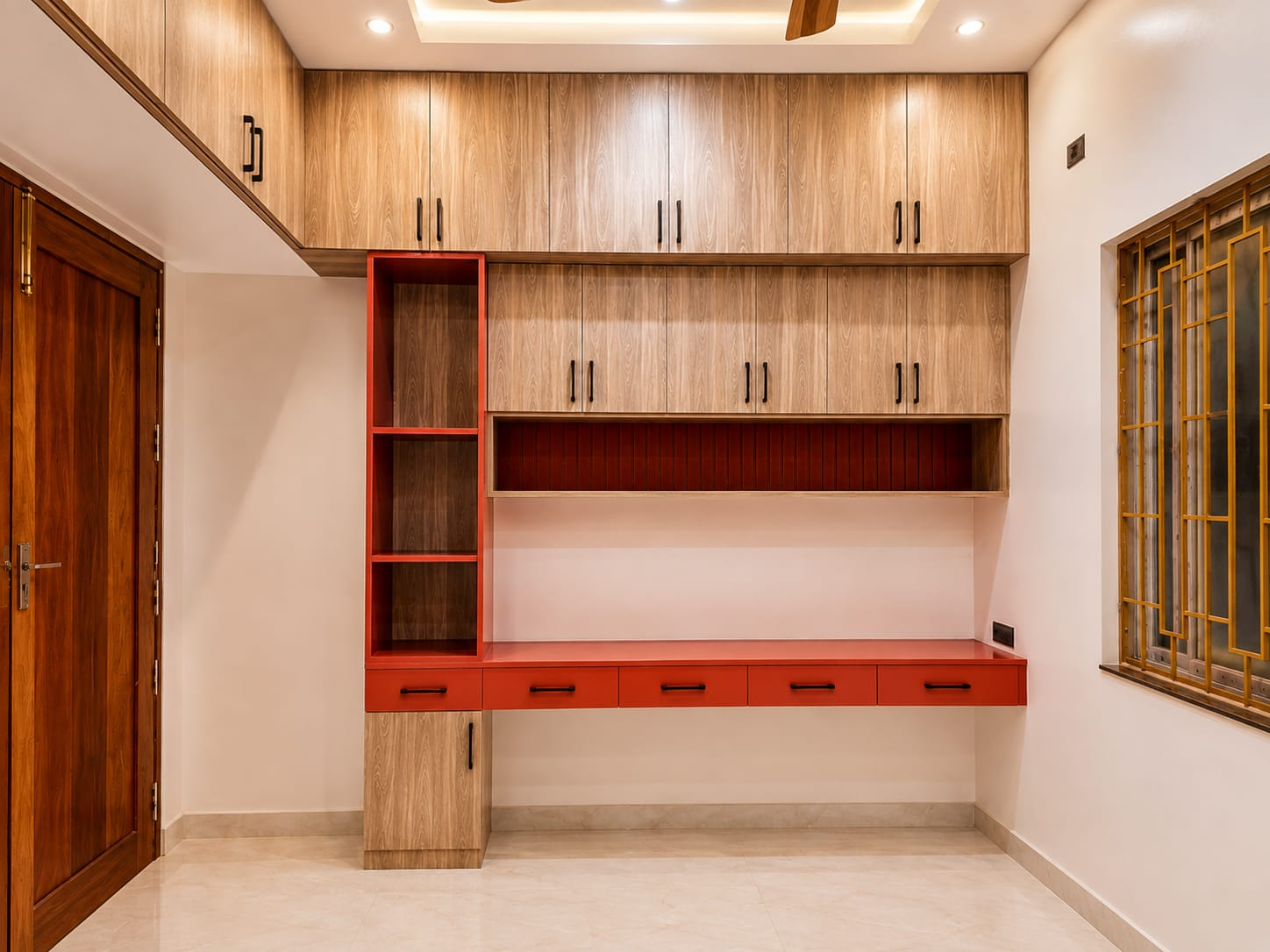 Wood Finish Study and Storage Unit