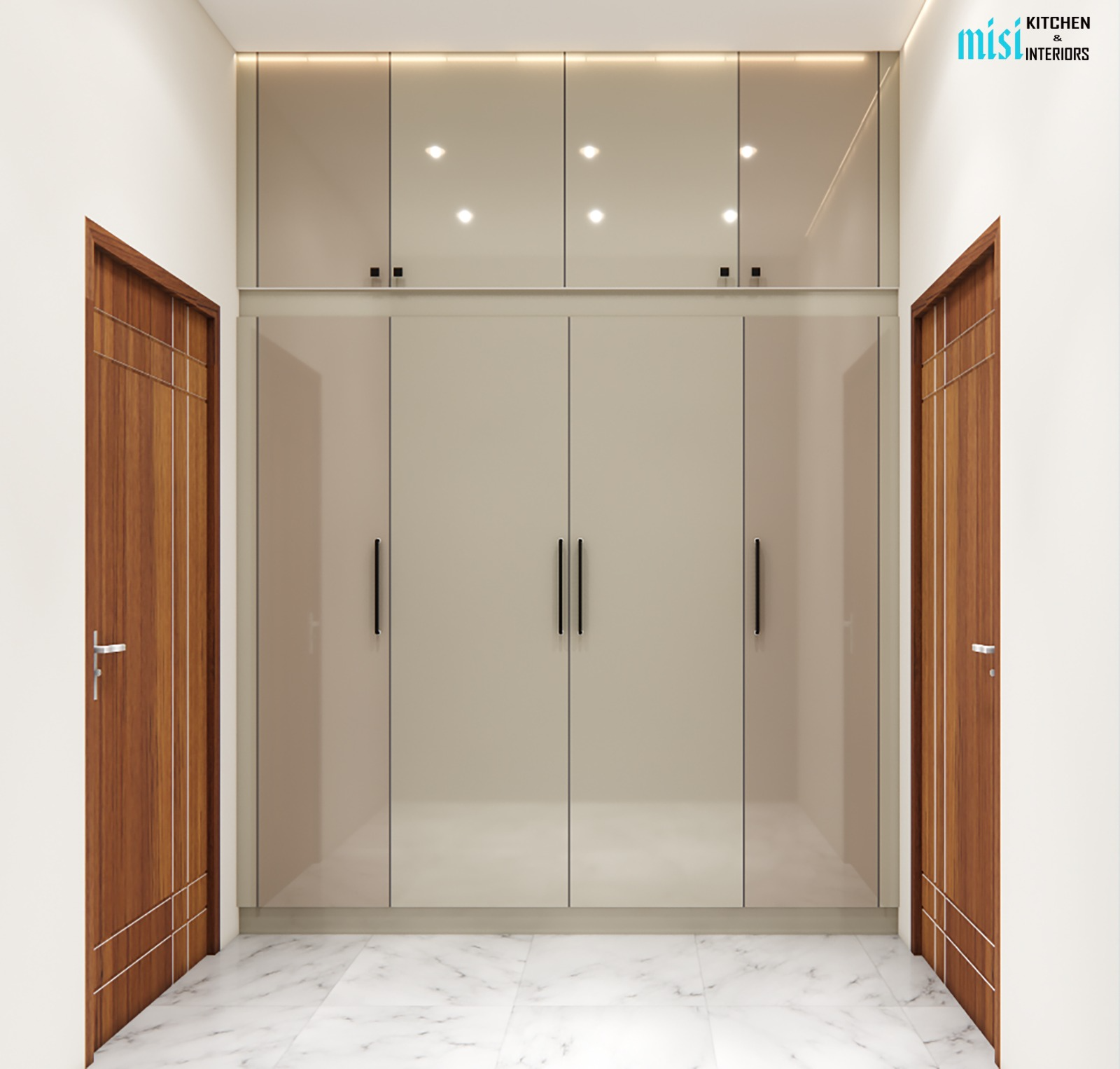 Floor-to-ceiling bedroom wardrobe